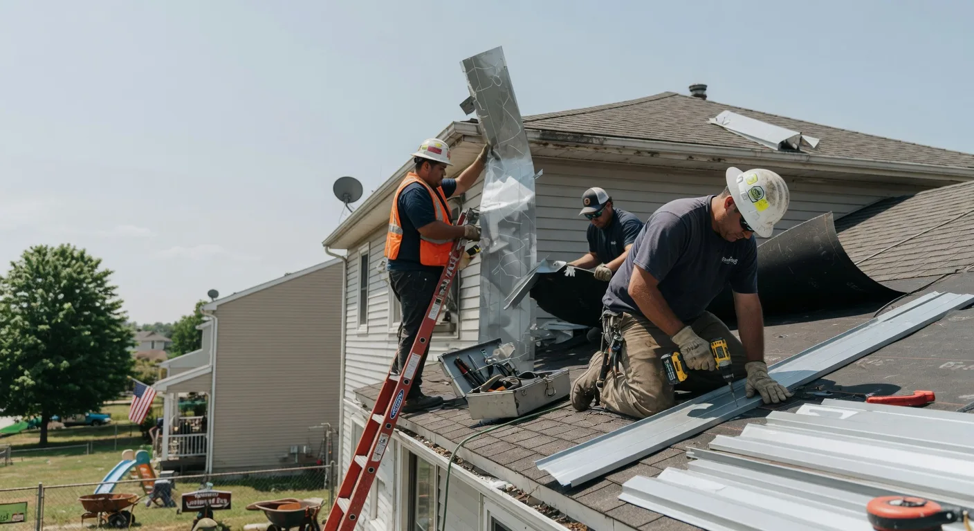 Storm Damage Metal Roof Repair in Alum Bridge, WV